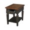 International Concepts Rectangle Vista End Table, 18 in W, 24 in L, 24 in H, Wood, Hickory/Washed Coal OT45-15E - alternate 5